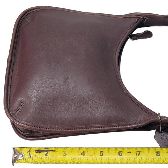 Vtg Y2K Coach Ergo Mini 9020 Mahogany Brown W/ Leather Tag Charm Excellent Cond - Picture 10 of 16